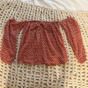 Billabong Smocked Off-the-Shoulder Blouse